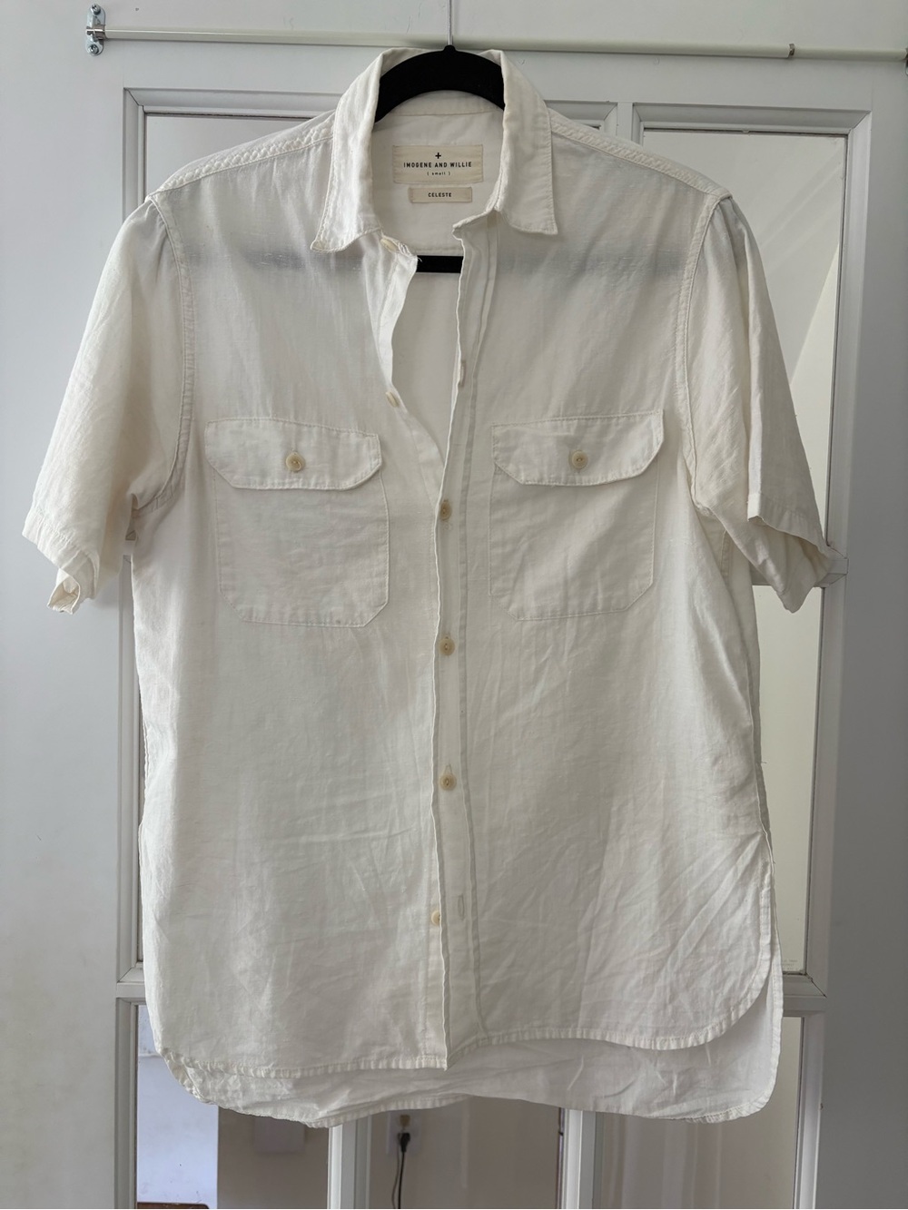 Imogene + Willie Celeste button down short sleeve shirt sz Small